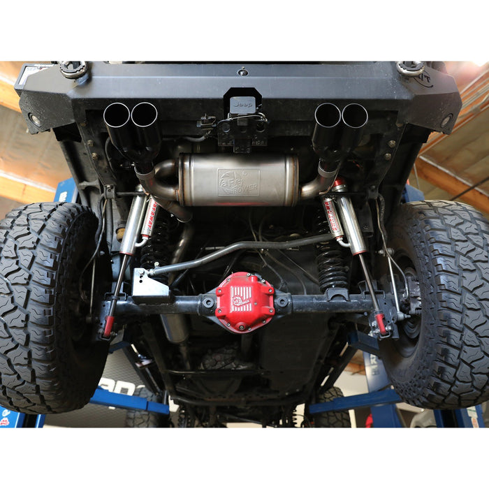 aFe Power Vulcan Series 2-1/2 IN 304 Stainless Steel Cat-Back Exhaust System Jeep Wrangler (JK) 07-18 V6-3.6/3.8L