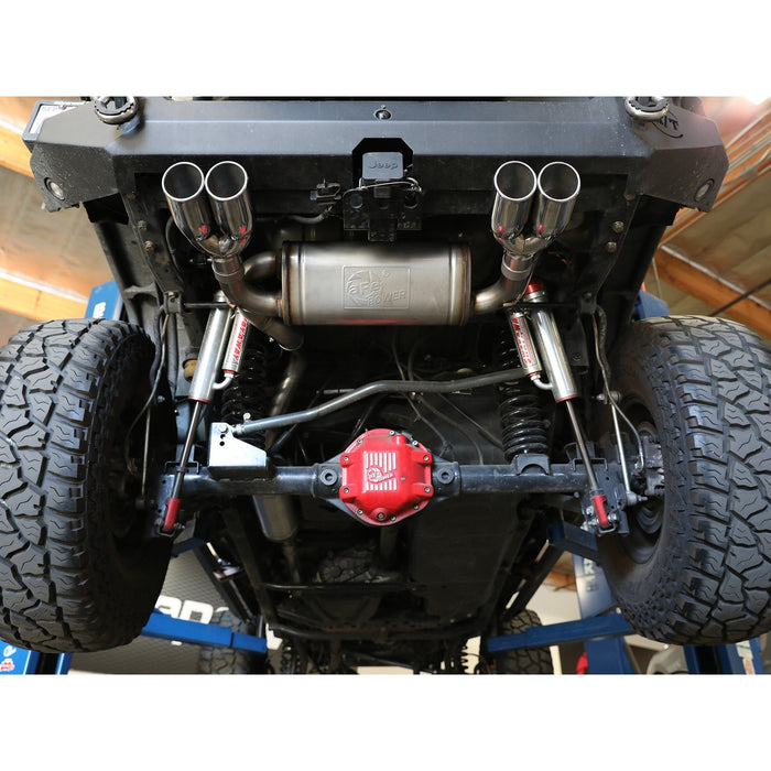 aFe Power Vulcan Series 2-1/2 IN 304 Stainless Steel Cat-Back Exhaust System Jeep Wrangler (JK) 07-18 V6-3.6/3.8L