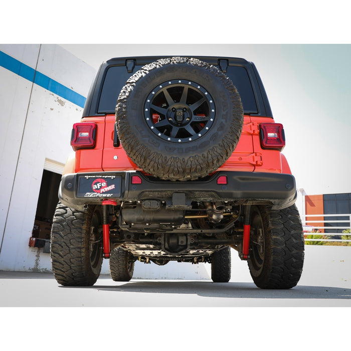aFe Power Large Bore-HD 3 IN 304 Stainless Steel DPF-Back Hi-Tuck Exhaust System Jeep Wrangler (JL) 2020 V6-3.0L (td)