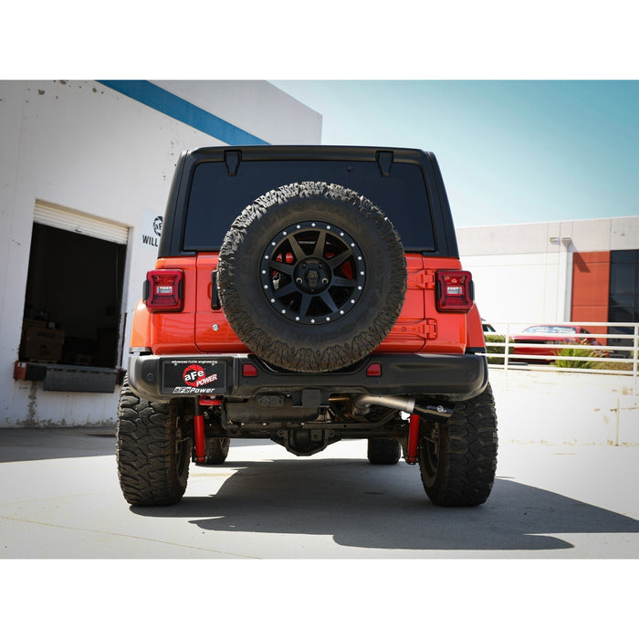 aFe Power Large Bore-HD 3 IN 304 Stainless Steel DPF-Back Exhaust System Jeep Wrangler (JL) 2020 V6-3.0L (td)