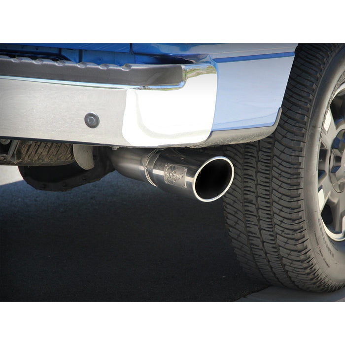 aFe Power Atlas 4 IN Aluminized Steel Cat-Back Exhaust System Ford F-150 11-14 V6-3.5L (tt)