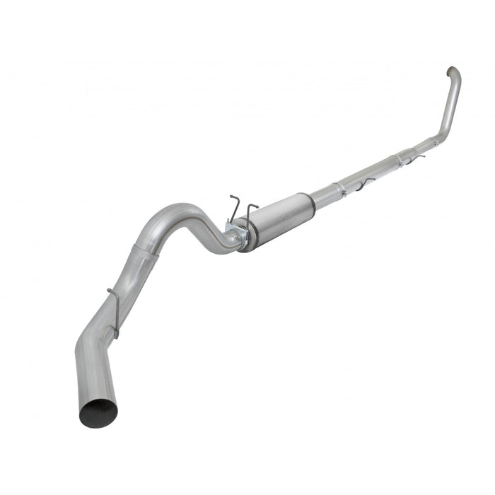 aFe Power Large Bore-HD 5 IN 409 Stainless Steel Turbo-Back Exhaust System w/ Muffler Ford Diesel Trucks 99-03 V8-7.3L (td)