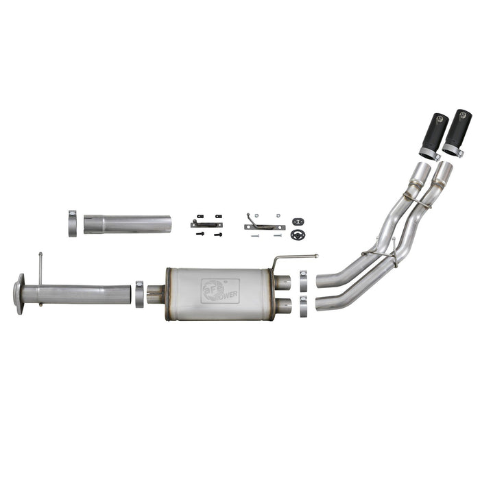 aFe Power Rebel Series 3 IN to 2-1/2 IN 409 Stainless Steel Cat-Back Exhaust Ford F-150 11-14 V6-3.5L (tt)
