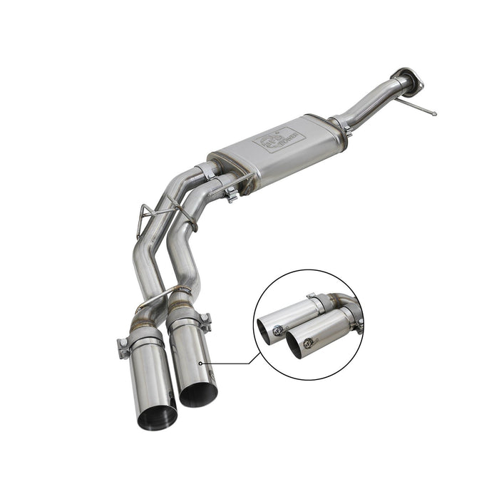 aFe Power Rebel Series 3 IN to 2-1/2 IN 409 Stainless Steel Cat-Back Exhaust Ford F-150 11-14 V6-3.5L (tt)