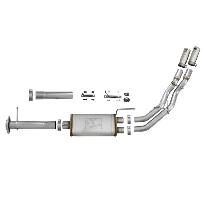 aFe Power Rebel Series 3 IN to 2-1/2 IN 409 Stainless Steel Cat-Back Exhaust Ford F-150 11-14 V6-3.5L (tt)