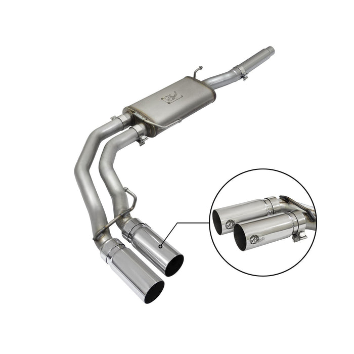 aFe Power Rebel Series 3 IN to 2-1/2 IN 409 Stainless Steel Cat-Back Exhaust Ford F-150 04-08 V8-4.6/5.4L