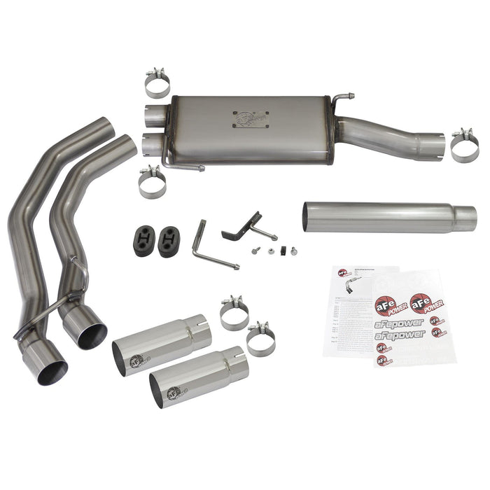 aFe Power Rebel Series 3 IN to 2-1/2 IN 409 Stainless Steel Cat-Back Exhaust Ford F-150 04-08 V8-4.6/5.4L