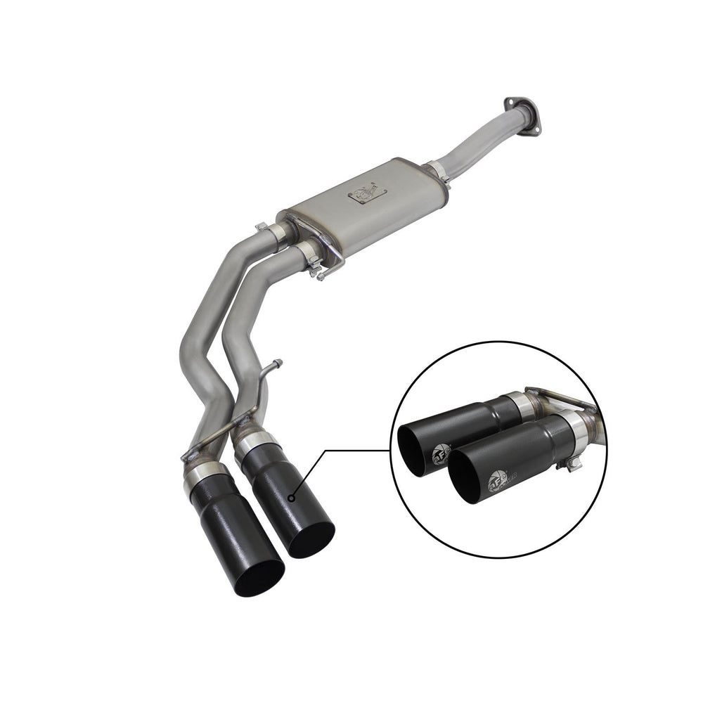 aFe Power Rebel Series 3 IN to 2-1/2 IN 409 Stainless Steel Cat-Back Exhaust Ford F-150 15-20 V6-2.7L (tt)/V6-3.5L (tt)/V8-5.0L