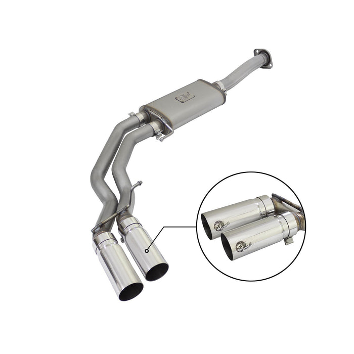 aFe Power Rebel Series 3 IN to 2-1/2 IN 409 Stainless Steel Cat-Back Exhaust Ford F-150 15-20 V6-2.7L (tt)/V6-3.5L (tt)/V8-5.0L