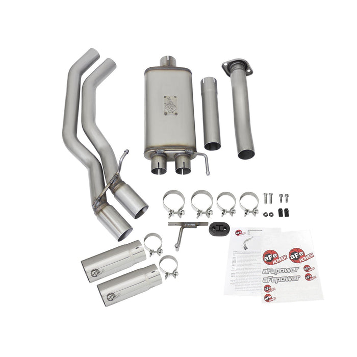 aFe Power Rebel Series 3 IN to 2-1/2 IN 409 Stainless Steel Cat-Back Exhaust Ford F-150 15-20 V6-2.7L (tt)/V6-3.5L (tt)/V8-5.0L