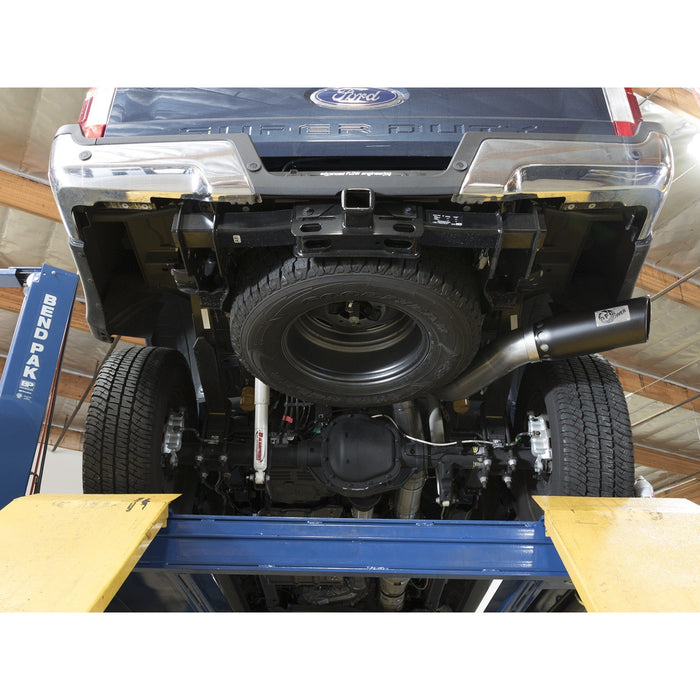aFe Power Large Bore-HD 5 IN 409 Stainless Steel DPF-Back Exhaust System Ford Diesel Trucks 17-20 V8-6.7L (td)