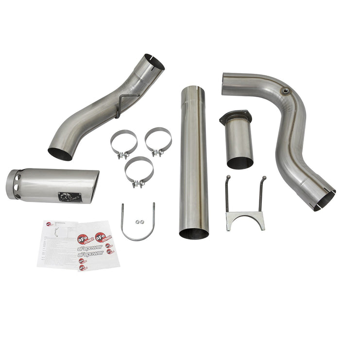 aFe Power Large Bore-HD 5 IN 409 Stainless Steel DPF-Back Exhaust System Ford Diesel Trucks 17-20 V8-6.7L (td)