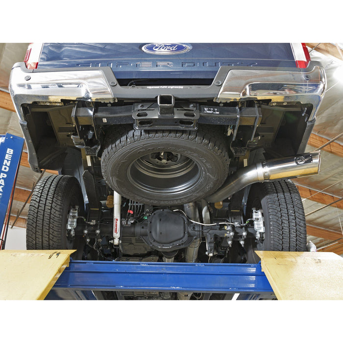 aFe Power Large Bore-HD 5 IN 409 Stainless Steel DPF-Back Exhaust System Ford Diesel Trucks 17-20 V8-6.7L (td)