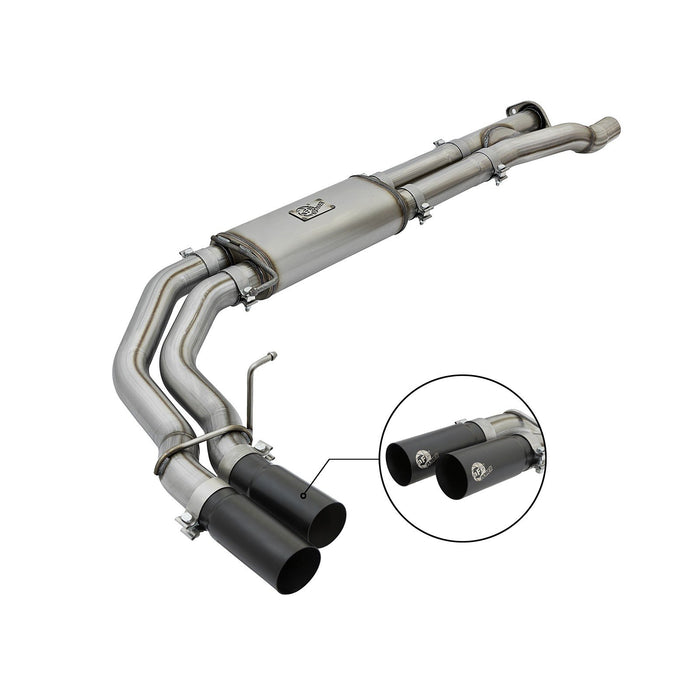 aFe Power Rebel Series 3 IN 409 Stainless Steel Cat-Back Exhaust System Ford F-150 Raptor 17-20 V6-3.5L (tt)