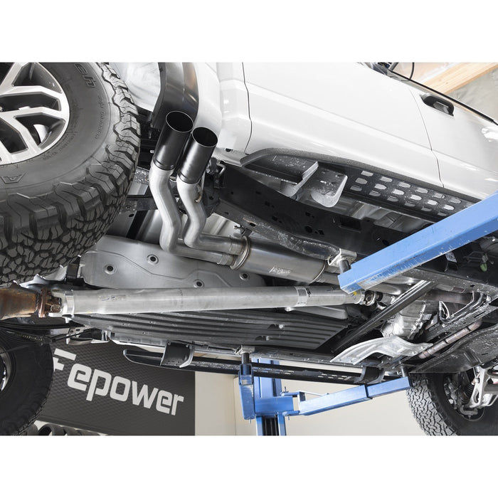 aFe Power Rebel Series 3 IN 409 Stainless Steel Cat-Back Exhaust System Ford F-150 Raptor 17-20 V6-3.5L (tt)