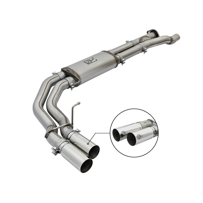 aFe Power Rebel Series 3 IN 409 Stainless Steel Cat-Back Exhaust System Ford F-150 Raptor 17-20 V6-3.5L (tt)