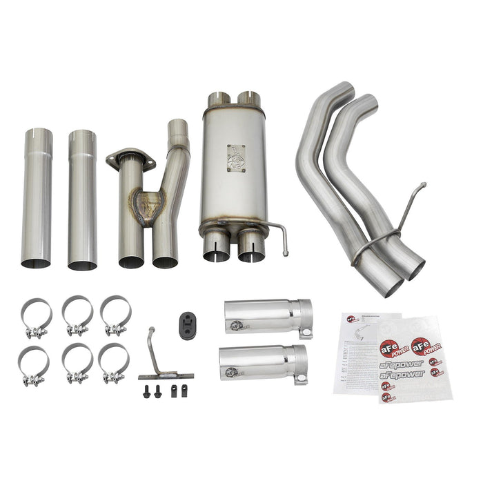 aFe Power Rebel Series 3 IN 409 Stainless Steel Cat-Back Exhaust System Ford F-150 Raptor 17-20 V6-3.5L (tt)