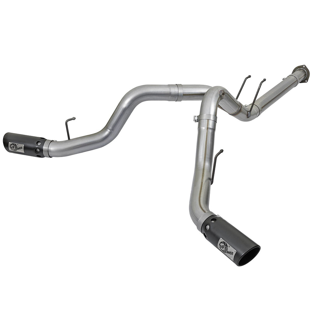 aFe Power Large Bore-HD 4 IN 409 Stainless Steel DPF-Back Exhaust System Ford Diesel Trucks 17-20 V8-6.7L (td)
