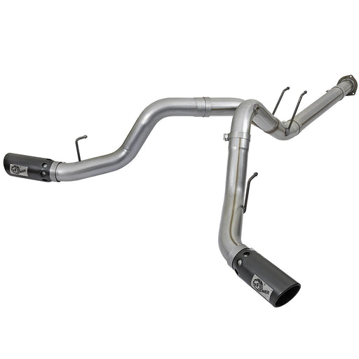aFe Power Large Bore-HD 4 IN 409 Stainless Steel DPF-Back Exhaust System Ford Diesel Trucks 17-20 V8-6.7L (td)