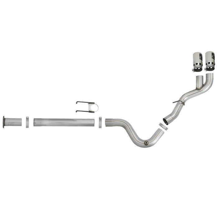 aFe Power Rebel XD 4 IN 409 Stainless Steel DPF-Back Exhaust System Ford Diesel Trucks 17-20 V8-6.7L (td)