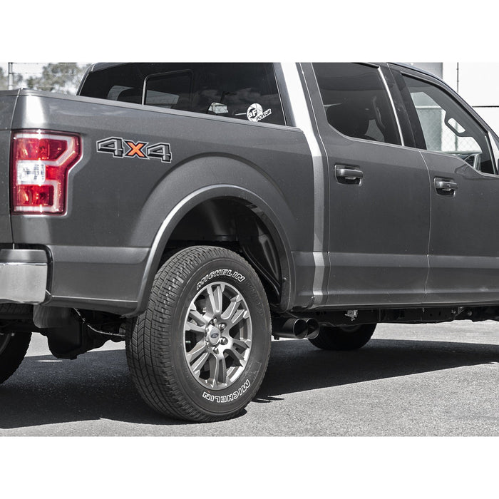 aFe Power Rebel 409 Stainless Steel DPF-Back Exhaust System Black Tips Ford F-150 18-20 V6-3.0L (td)