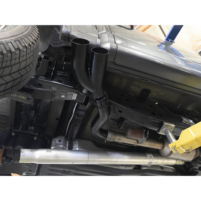 aFe Power Rebel 409 Stainless Steel DPF-Back Exhaust System Black Tips Ford F-150 18-20 V6-3.0L (td)