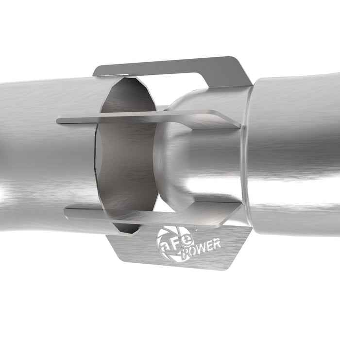 aFe Power Rebel 409 Stainless Steel DPF-Back Exhaust System Black Tips Ford F-150 18-20 V6-3.0L (td)