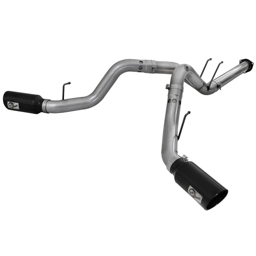 aFe Power Large Bore-HD 4 IN 409 Stainless Steel DPF-Back Exhaust System Ford Diesel Trucks 15-16 V8-6.7L (td)