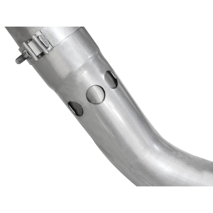 aFe Power Large Bore-HD 4 IN 409 Stainless Steel DPF-Back Exhaust System Ford Diesel Trucks 15-16 V8-6.7L (td)