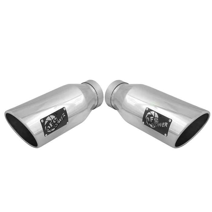 aFe Power Large Bore-HD 4 IN 409 Stainless Steel DPF-Back Exhaust System Ford Diesel Trucks 15-16 V8-6.7L (td)