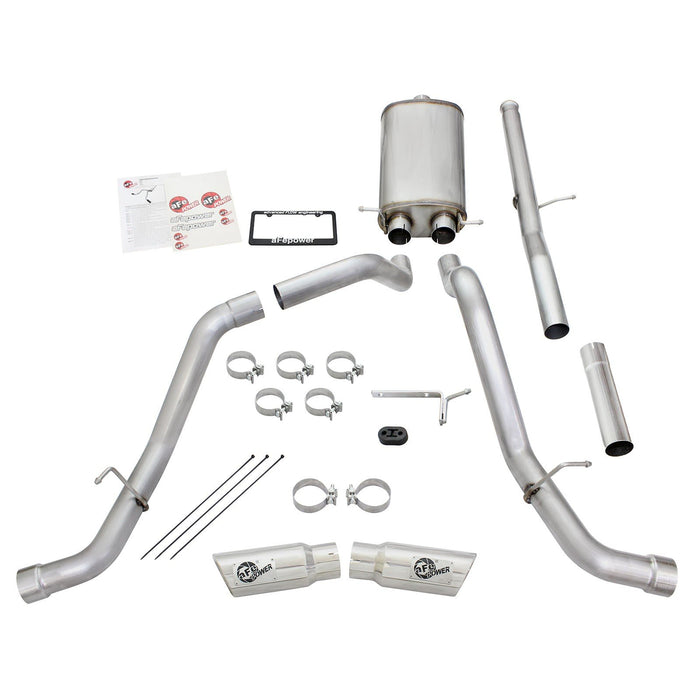 aFe Power Mach Force-Xp 3 IN 409 Stainless Steel Cat-Back Exhaust System w/Black Tip GM Silverado/Sierra 1500 09-18 / Silverado LD/Sierra Limited 2019 V6-4.3/V8-4.8/5.3L