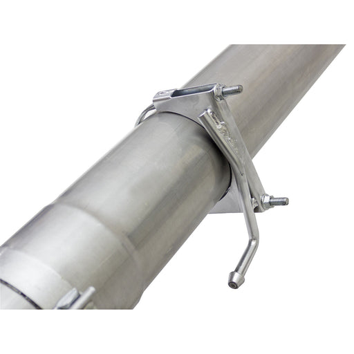 aFe Power Large Bore-HD 5 IN 409 Stainless Steel Downpipe-Back Exhaust System w/ Muffler GM Diesel Trucks 02-04 V8-6.6L (td) LB7