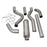 aFe Power Large Bore-HD 5 IN 409 Stainless Steel Downpipe-Back Exhaust System w/ Muffler GM Diesel Trucks 02-04 V8-6.6L (td) LB7