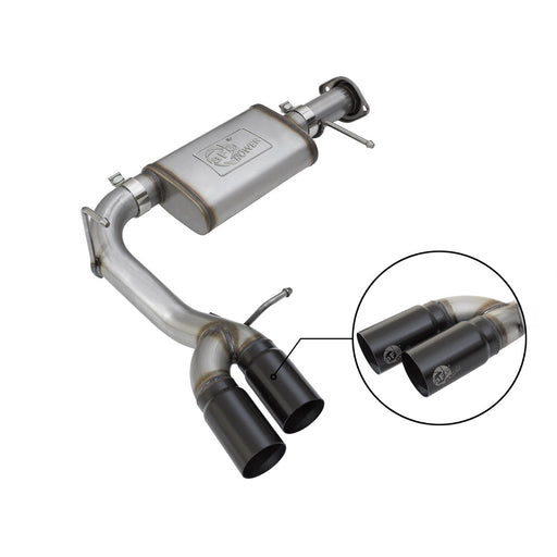 aFe Power Rebel Series 3 IN 409 Stainless Steel Cat-Back Exhaust System w/Black Tip GM Colorado/Canyon 15-20 L4-2.5L / 15-16 V6-3.6L