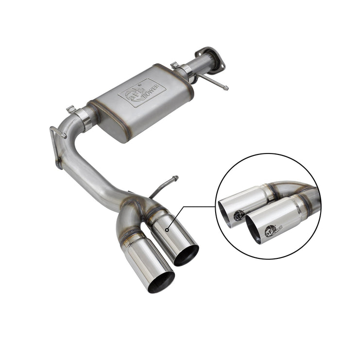 aFe Power Rebel Series 3 IN 409 Stainless Steel Cat-Back Exhaust System w/Black Tip GM Colorado/Canyon 15-20 L4-2.5L / 15-16 V6-3.6L
