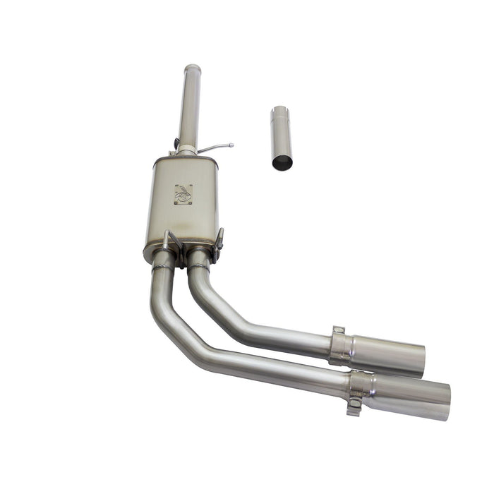 aFe Power Rebel Series 3 IN to 2-1/2 IN 409 Stainless Steel Cat-Back Exhaust w/Black Tip GM Silverado/Sierra 1500 09-18 / Silverado LD/Sierra Limited 2019 V6-4.3/V8-4.8/5.3L