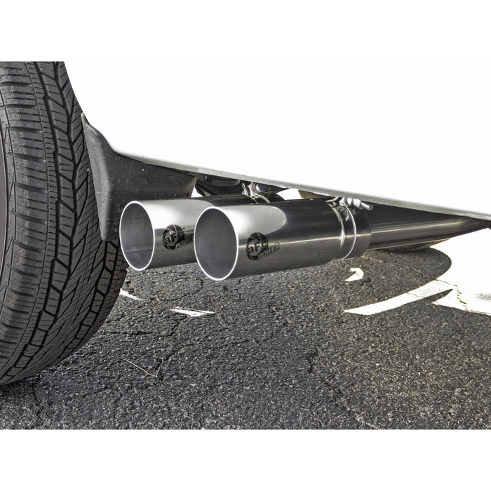 aFe Power Rebel Series 3 IN to 2-1/2 IN 409 Stainless Steel Cat-Back Exhaust w/Black Tip GM Silverado/Sierra 1500 09-18 / Silverado LD/Sierra Limited 2019 V6-4.3/V8-4.8/5.3L