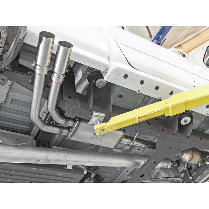 aFe Power Rebel Series 3 IN to 2-1/2 IN 409 Stainless Steel Cat-Back Exhaust w/Black Tip GM Silverado/Sierra 1500 09-18 / Silverado LD/Sierra Limited 2019 V6-4.3/V8-4.8/5.3L