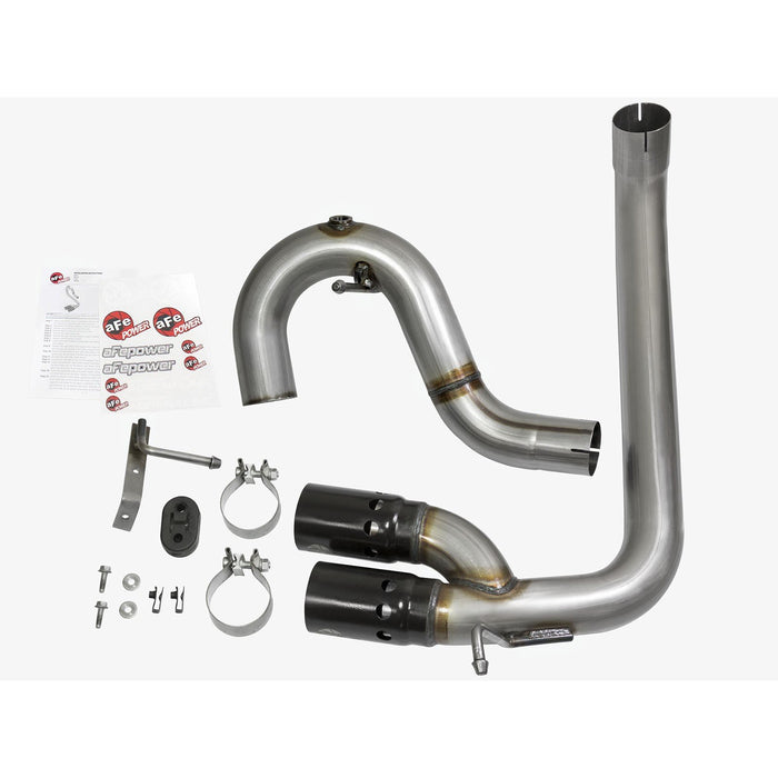 aFe Power Rebel Series 3 IN 409 Stainless Steel DPF-Back Exhaust System w/Black Tip GM Colorado/Canyon 16-20 L4-2.8L (td) LWN