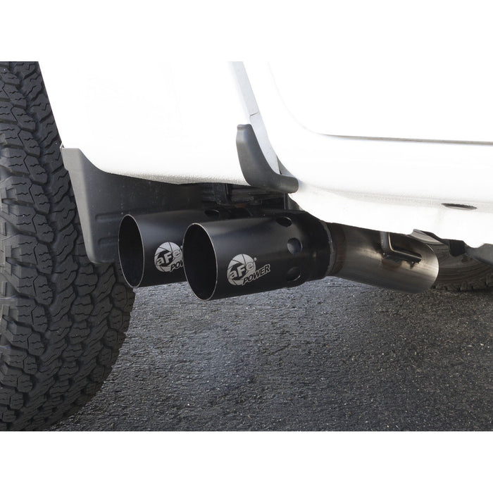 aFe Power Rebel Series 3 IN 409 Stainless Steel DPF-Back Exhaust System w/Black Tip GM Colorado/Canyon 16-20 L4-2.8L (td) LWN