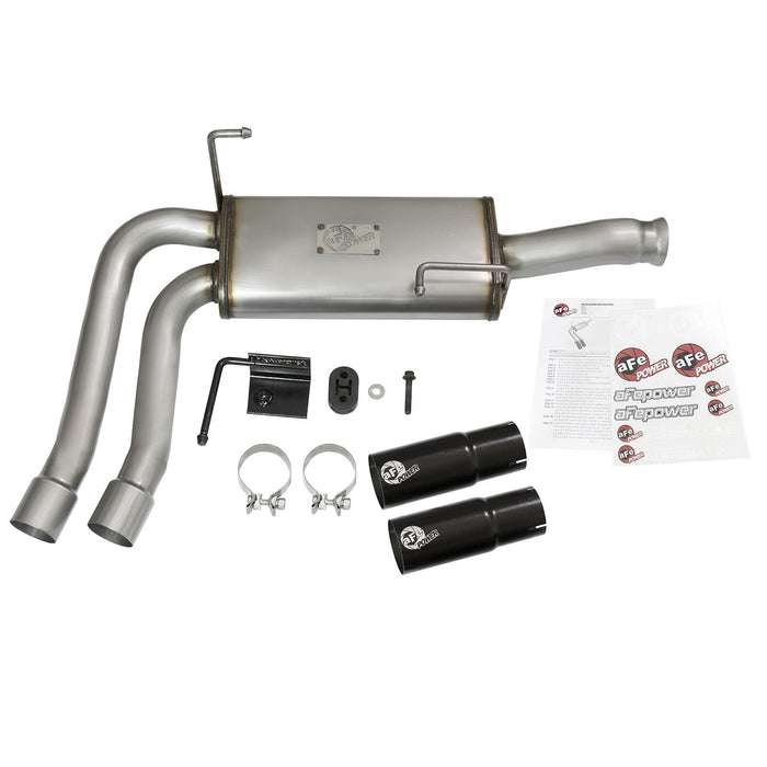 aFe Power Rebel Series 3 IN to 2-1/2 IN 409 Stainless Steel Cat-Back Exhaust w/Black Tip GM Silverado/Sierra 1500 09-18 / Silverado LD/Sierra Limited 2019 V6-4.3/V8-4.8/5.3L