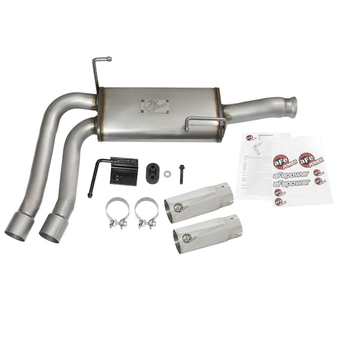 aFe Power Rebel Series 3 IN to 2-1/2 IN 409 Stainless Steel Cat-Back Exhaust w/Black Tip GM Silverado/Sierra 1500 09-18 / Silverado LD/Sierra Limited 2019 V6-4.3/V8-4.8/5.3L