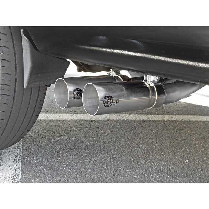 aFe Power Rebel Series 3 IN to 2-1/2 IN 409 Stainless Steel Cat-Back Exhaust w/Black Tip GM Silverado/Sierra 1500 09-18 / Silverado LD/Sierra Limited 2019 V6-4.3/V8-4.8/5.3L