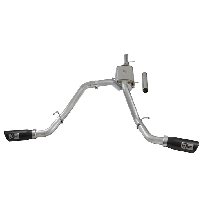 aFe Power Mach Force-Xp 3 IN 409 Stainless Steel Cat-Back Exhaust System w/Black Tip GM Silverado/Sierra 1500 09-18 V6-4.3/V8-4.8/5.3L