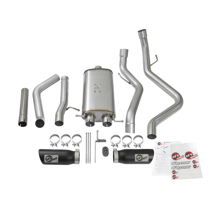 aFe Power Mach Force-Xp 3 IN 409 Stainless Steel Cat-Back Exhaust System w/Black Tip GM Silverado/Sierra 1500 09-18 V6-4.3/V8-4.8/5.3L