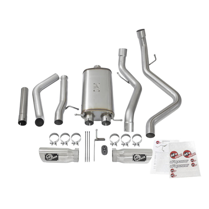 aFe Power Mach Force-Xp 3 IN 409 Stainless Steel Cat-Back Exhaust System w/Black Tip GM Silverado/Sierra 1500 09-18 V6-4.3/V8-4.8/5.3L