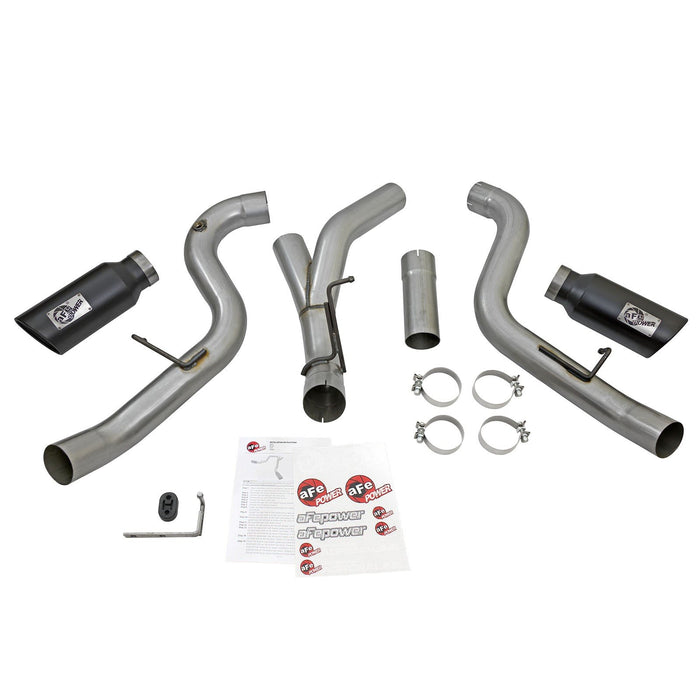 aFe Power Atlas 4 IN Aluminized Steel DPF-Back Exhaust System GM Diesel Trucks 2016 V8-6.6L (td) LML