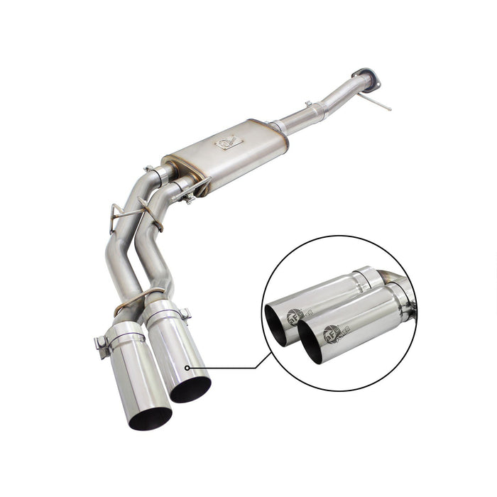 aFe Power Rebel Series 3 IN to 2-1/2 IN 409 Stainless Steel Cat-Back Exhaust Tip Ford F-150 09-14 V8-4.6L/5.4L/5.0L