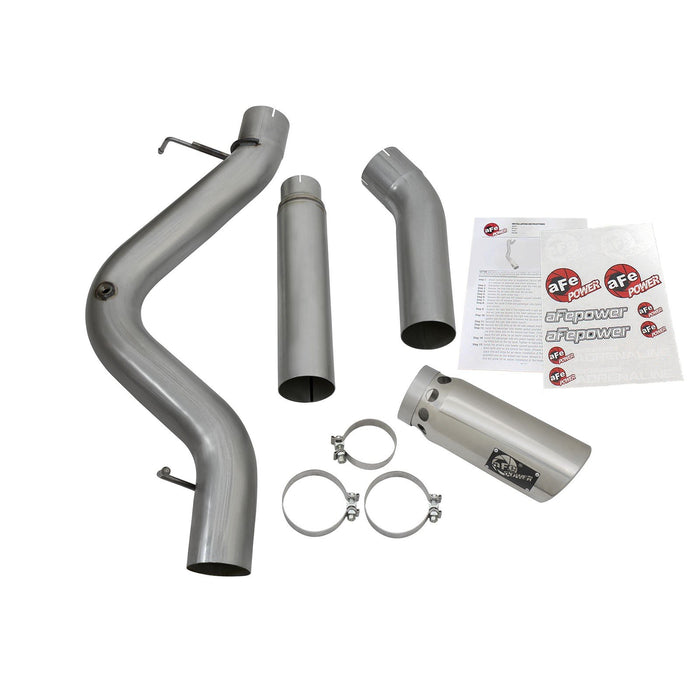aFe Power Atlas 5 IN Aluminized Steel DPF-Back Exhaust System GM Diesel Trucks 2016 V8-6.6L (td) LML