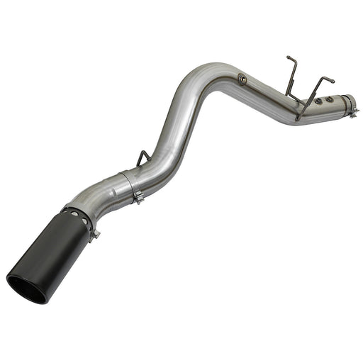 aFe Power Large Bore-HD 4 IN 409 Stainless Steel DPF-Back Exhaust System w/Black Tip GM Diesel Trucks 17-19 V8-6.6L (td) L5P